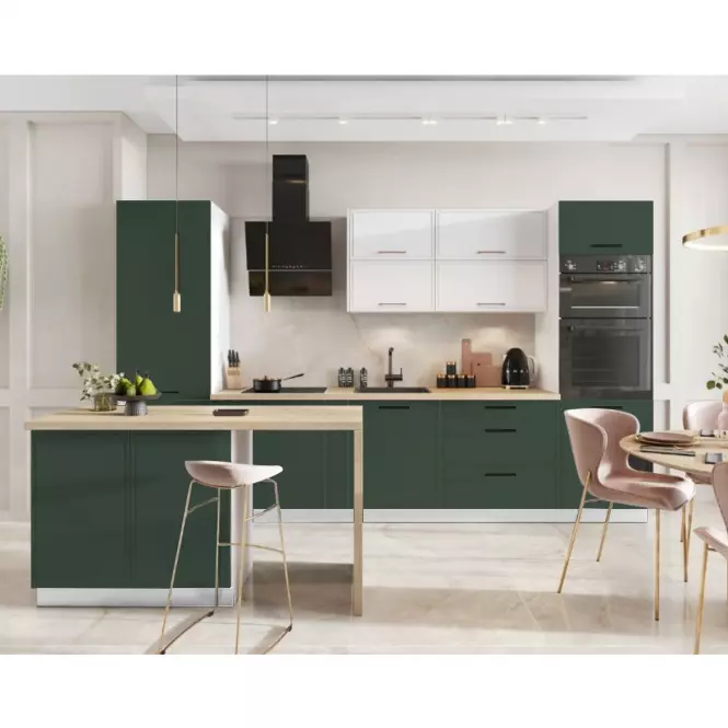 Kuchynská skrinka Emily D60PK 2133 PL zelená mat,8