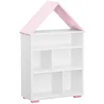 Regál Bb01  domček biela+ružová