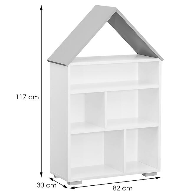 Regál Bb01 Chatka bielo-sivá,2