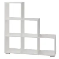 Regál schody 3x3 biely