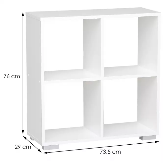 Regál kocka 2x2 biely
