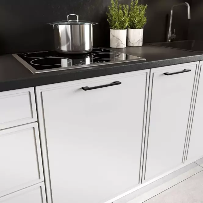 Kuchynské skrinka Emily D90PC S/3 biely hrášok mat