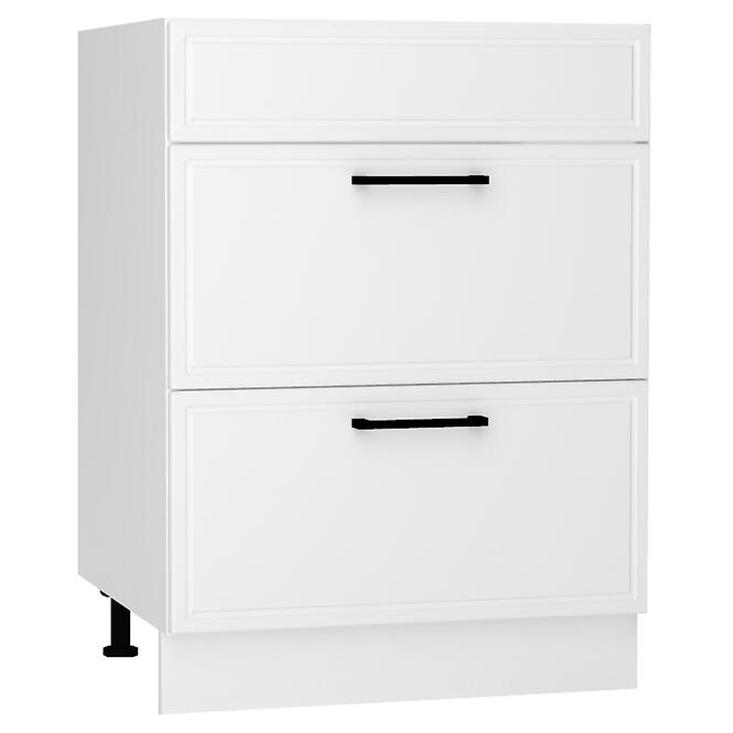 Kuchynská skrinka Emily D60PC S/2 ZASL biely hrášok mat