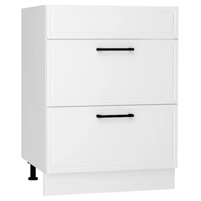 Kuchynské skrinka Emily D60PC S/2 ZASL biely hrášok mat