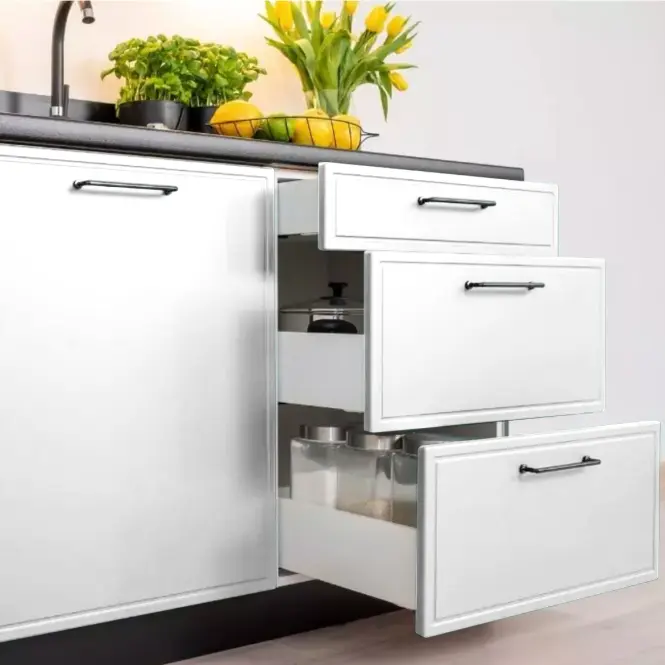 Kuchynská skrinka Emily D60SŁ 2133 PL 2FR biely hrášok mat,5