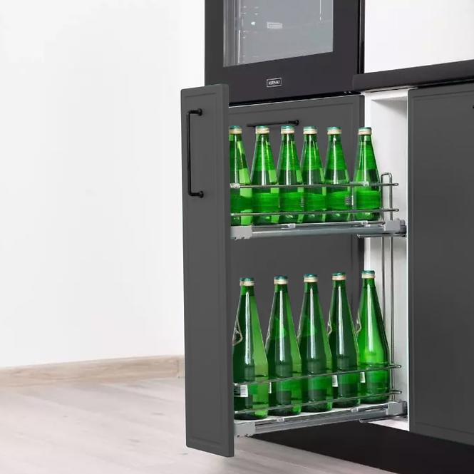 Kuchynská skrinka Emily W60grf/2 čierny hrášok
