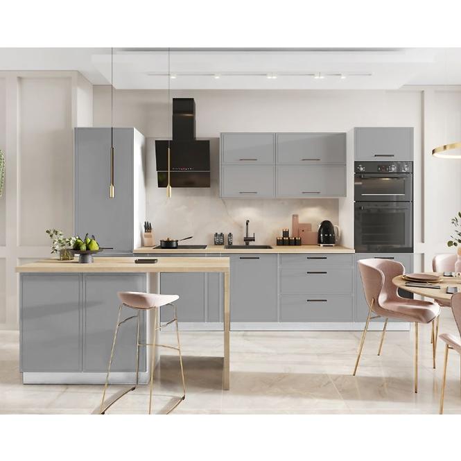 Kuchynské skrinka Emily W60/68 Slim Pl s striebro kapucňou Dast Grey