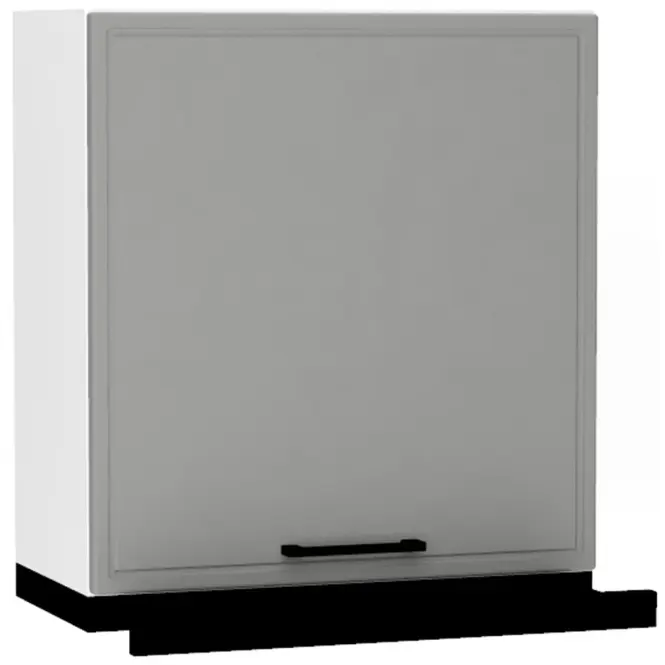 Kuchynská skrinka Emily W60/68 Slim Pl  s čiernym digestorom Dast Grey