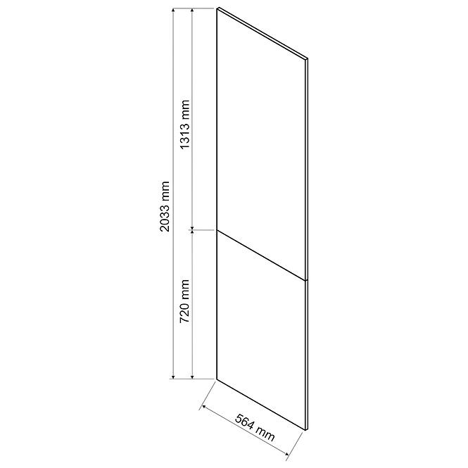 Panel bočný Emily 720 + 1313 dast grey