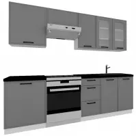 Kuchynská linka 180/240 dast grey bez dosky