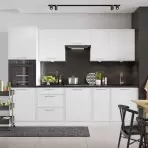 Kuchynská linka 260 biely hrášok mat bez dosky