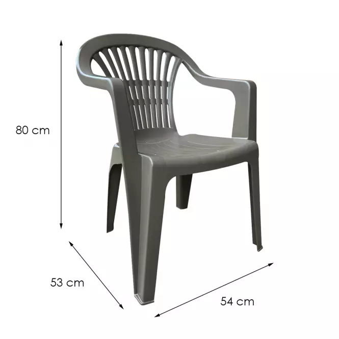Plastová stolička Scilla taupe