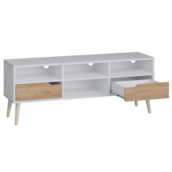 TV stolík Agnar D.Craft Zlatý+Biely,2