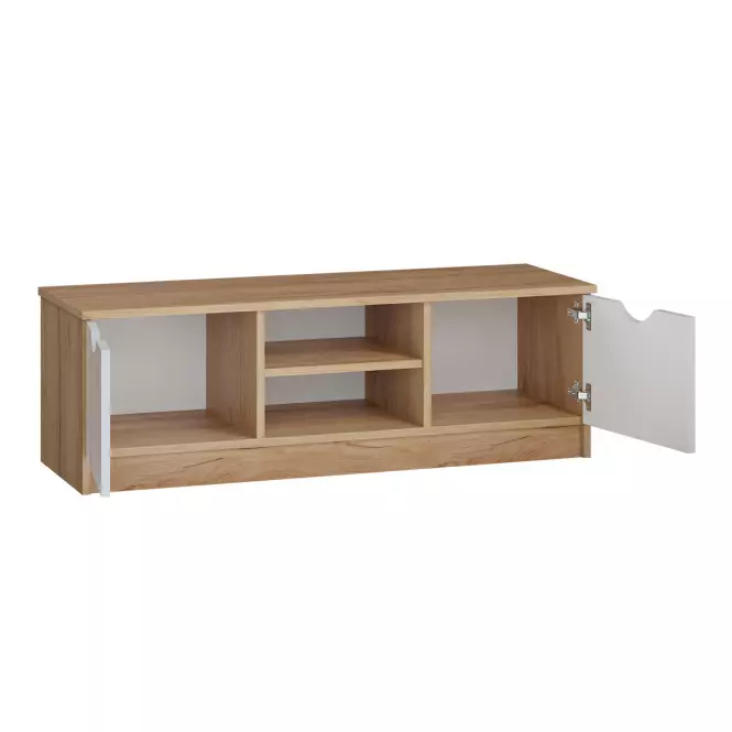 TV stolík Tymeo 2d D.Craft Zlatý+Biely Lesk,3