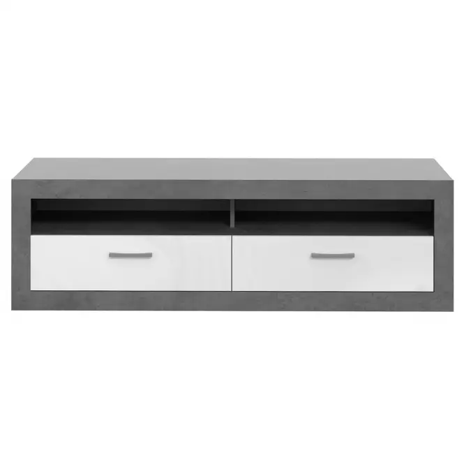 TV stolík  Trebbia  4d Betón/biely lesk,4