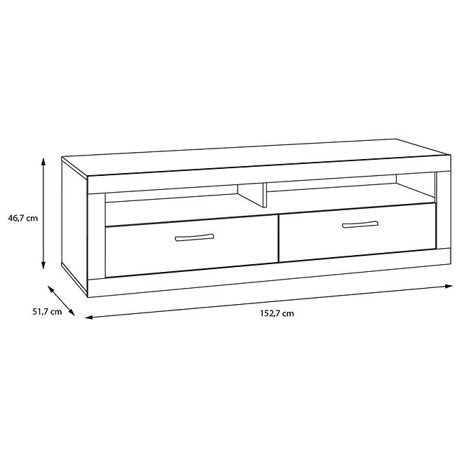 TV stolík  Trebbia  4d Betón/biely lesk,6