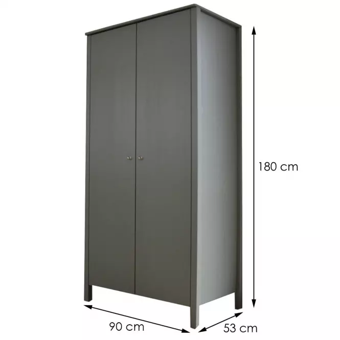 Skriňa II Oskar 90x180x53 Šedá