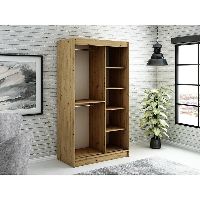 Skriňa Halifax T 120 Dub Artisan/čierna