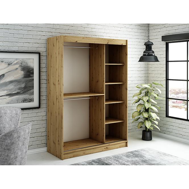 Skriňa Halifax T 150 Dub Artisan/čierna