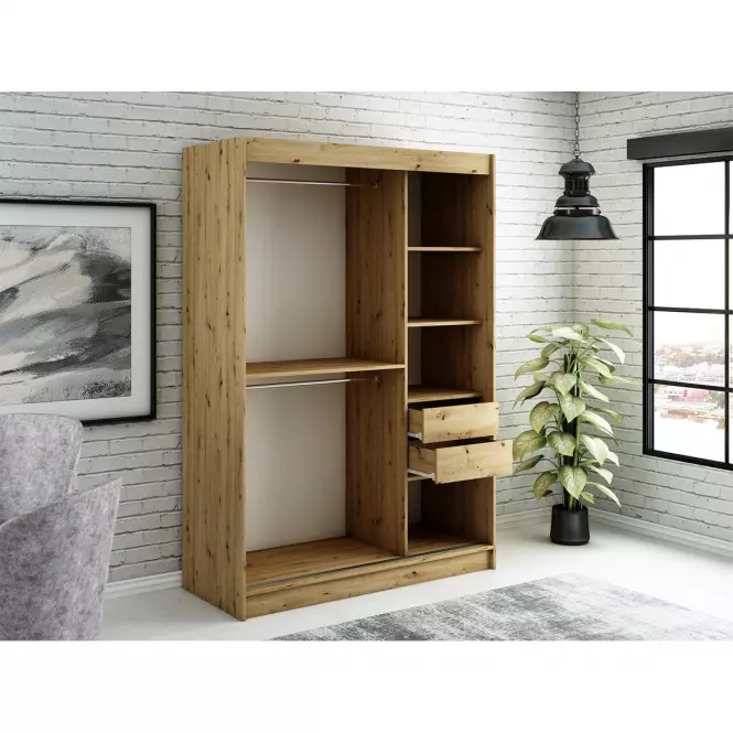 Skriňa Halifax T 150 Dub Artisan/čierna