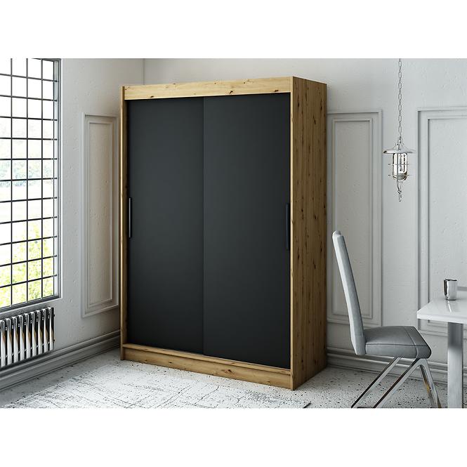 Skriňa Halifax T 150 Dub Artisan/čierna