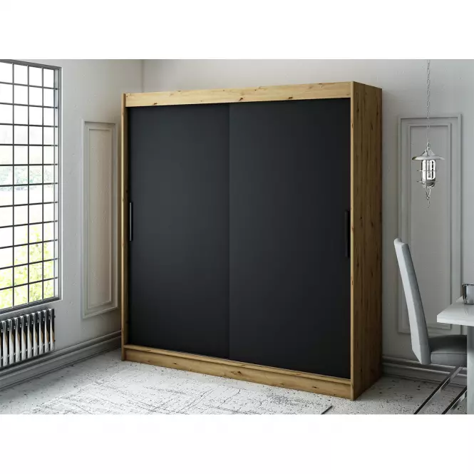 Skriňa Halifax T 200 Dub Artisan/čierna