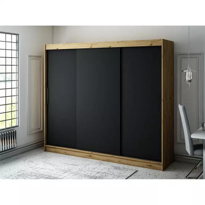 Skriňa Halifax T 250 Dub Artisan/čierna