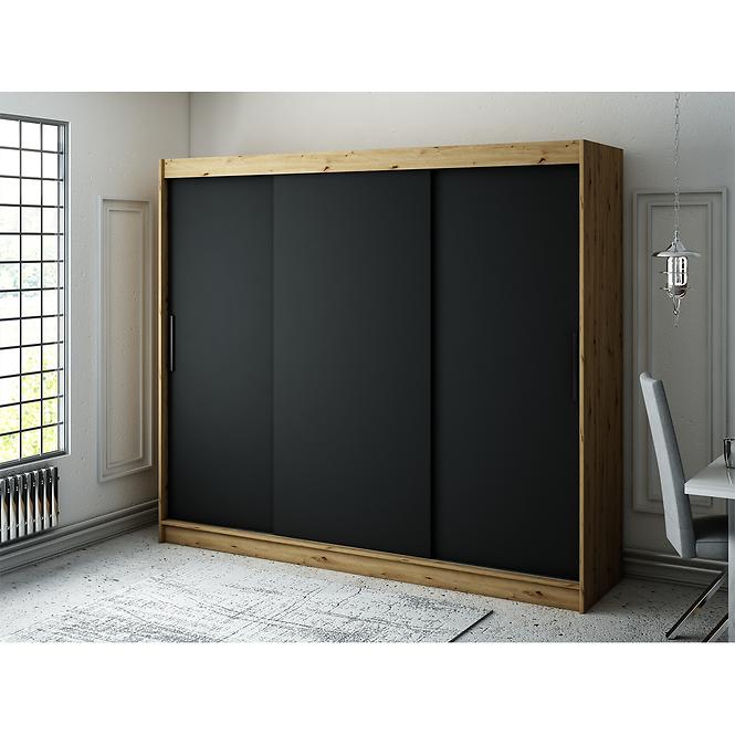 Skriňa Halifax T 250 Dub Artisan/čierna
