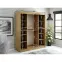 Skriňa Halifax V2 180 Dub Artisan/čierna/Zrkadlo,3