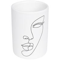 Cara kozmetický pohár  biely 8241