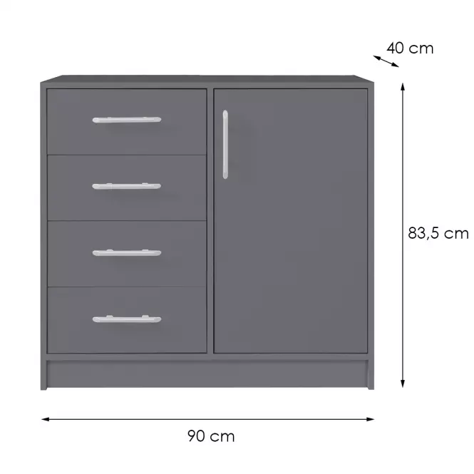 Komoda Smart SRK2 grafit,2
