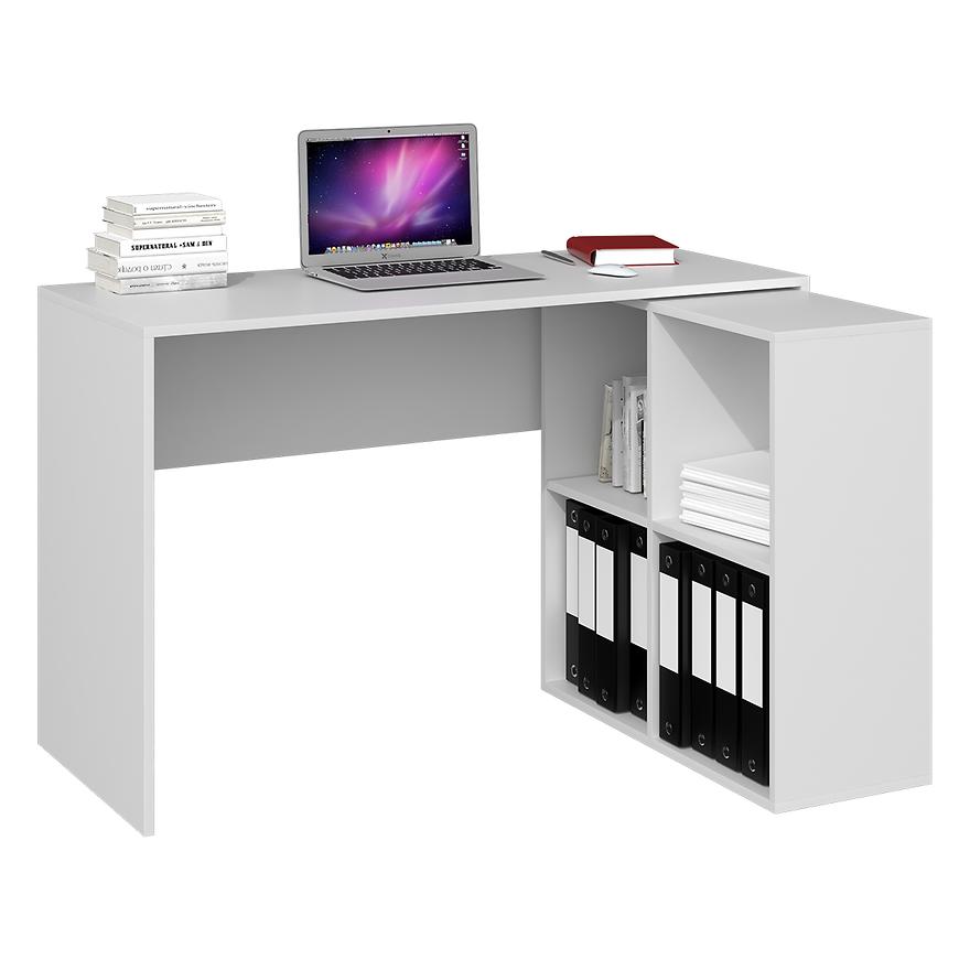 Písací stôl Plus 2x2 biela mat