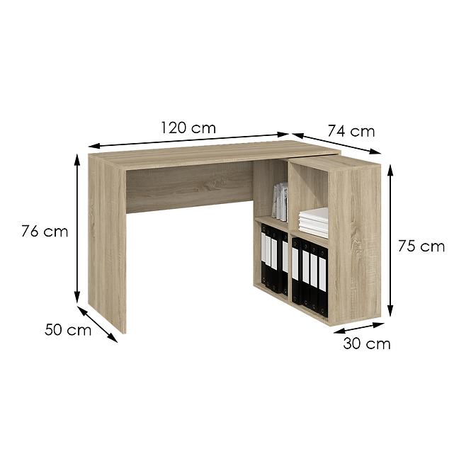 Písací stôl Plus 2x2 dub sonoma,2
