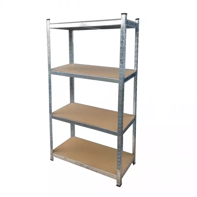 Kovový Regál R150 pozinkovaný 150x70x30cm – 4 police/150kg