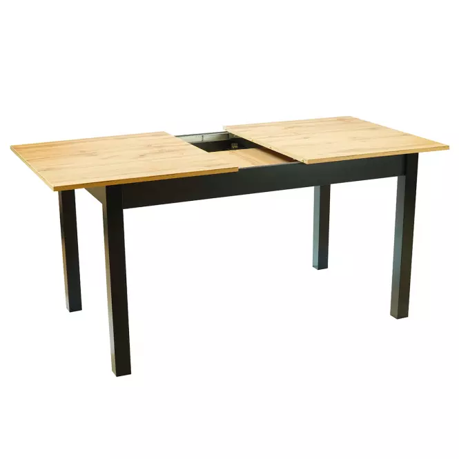 Rozkladací stôl St30 Jarek 140/180x80cm dub wotan, čierne nohy