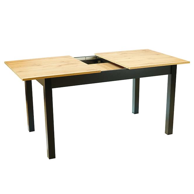 Rozkladací stôl St30 Jarek 140/180x80cm dub wotan, čierne nohy