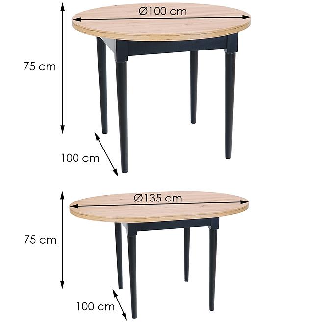 Rozkladací stôl Odys 100/135x100cm