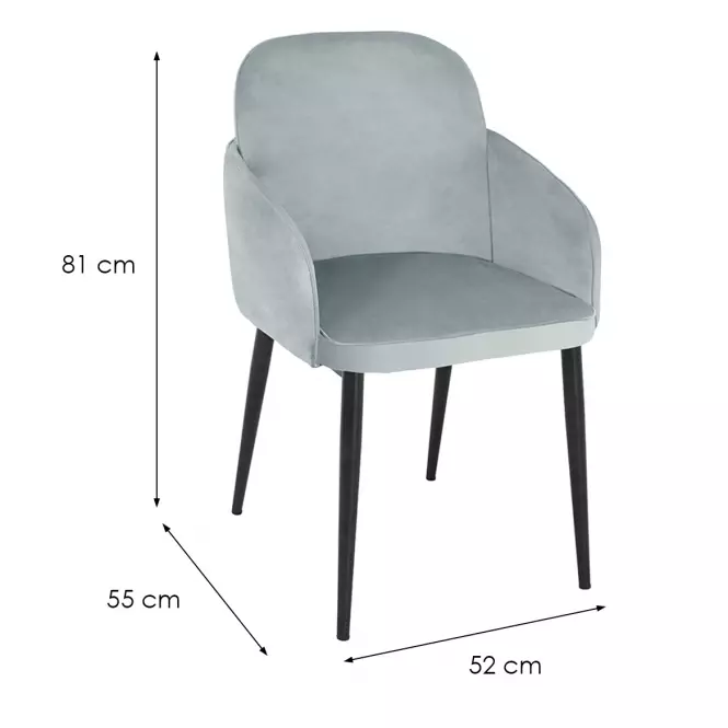 Stolička Hamilton 80213A-F15 Grey,2