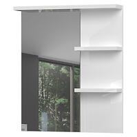 Zrkadlo LED + police Piano Ogp biele lesk