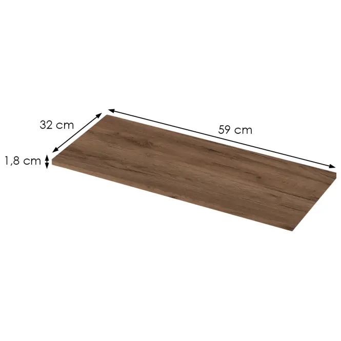 Polička Stela F Tobacco Oak,2