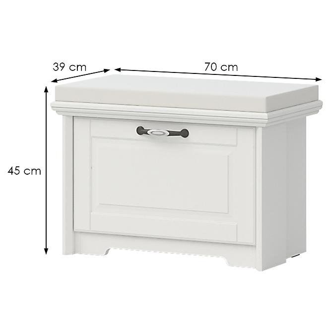 Skrinka na topánky Evergreen Eg-K1 Ivory,2