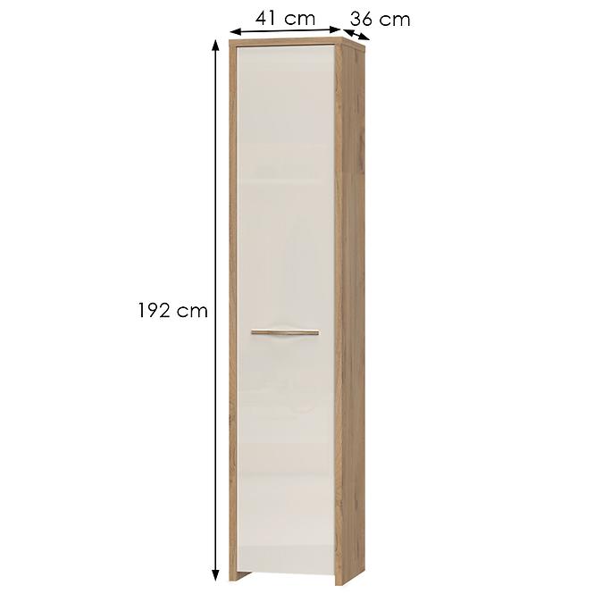 Skriňa 1d Gala V1 lakovaná Pacific Walnut/Beige