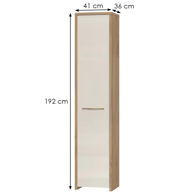 Skriňa 1d Gala V1 lakovaná Pacific Walnut/Beige,2