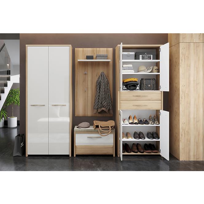Skriňa 1d Gala V1 lakovaná Pacific Walnut/Beige
