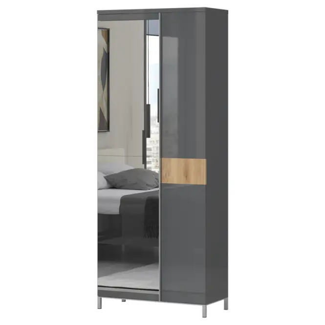 Skriňa 2d Onyx V2 lakovaná Pacific Walnut/Anthracite