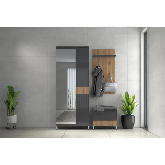 Skriňa 2d Onyx V2 lakovaná Pacific Walnut/Anthracite,4