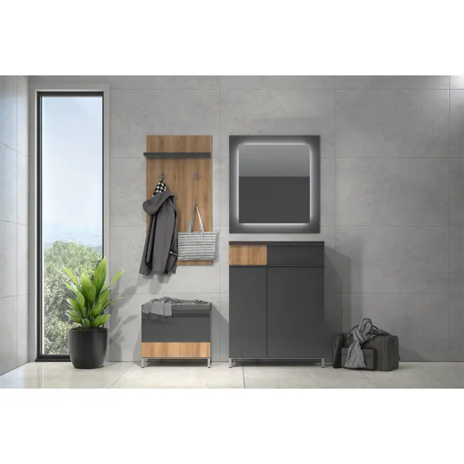 Skriňa 2d Onyx V2 lakovaná Pacific Walnut/Anthracite,6