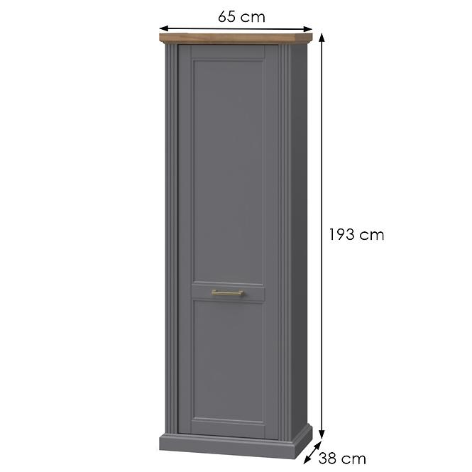 Skriňa 1d Tara V1 Grafit