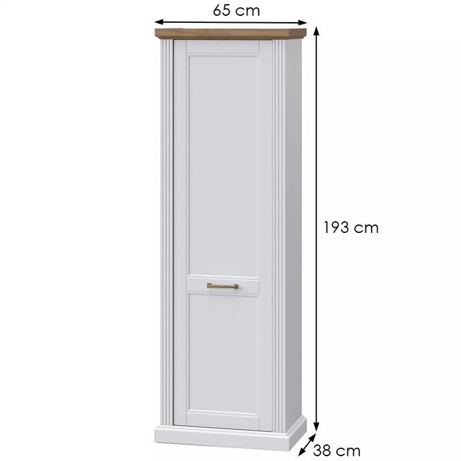 Skriňa 1d Tara V1 Biely Mat,2