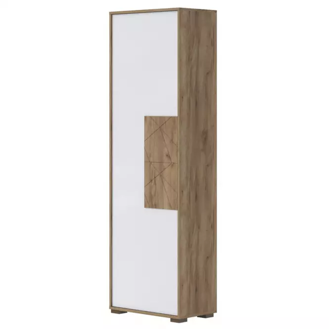 Skriňa 1d Stela V1 lakovaná Tobacco Oak/Crystal White
